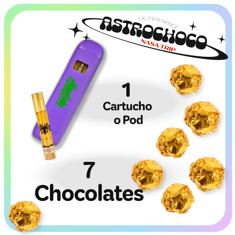1 Cartucho Destilado Clear + 7 Chocolates