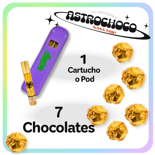 1 Cartucho Destilado Clear + 7 Chocolates